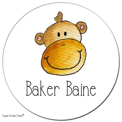 Sugar Cookie Gift Stickers - Funky Monkey
